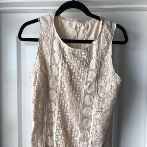 LOFT Cotton Lace Tank